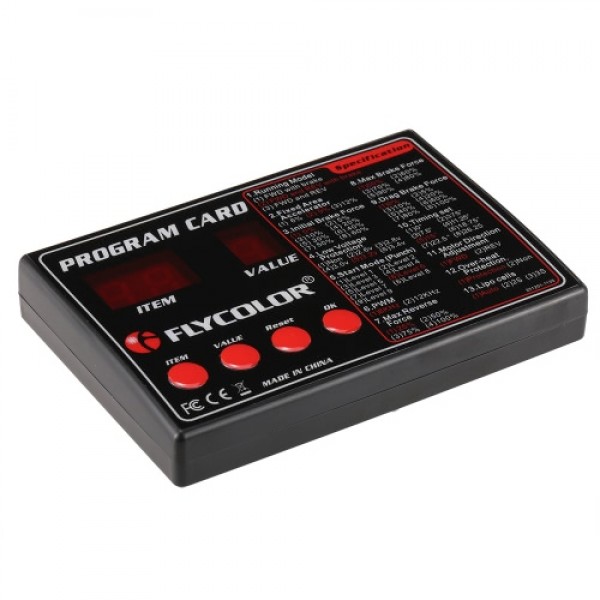 Original Flycolor Programing Card for RC Cars ESC Electronic Speed Controller