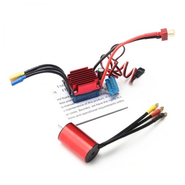 3200KV Brushless Motor with 35A Brushless ESC Replacement for 1/14 1/16 HSP Traxxas WLtoys RC Car Truck