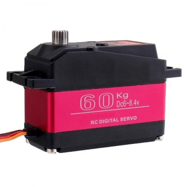 60KG Digital Servo Metal Gear Servo 180° Large Torque Replacement for 1/5 Redcat HPI Baja 5B SS RC Servo Car Compatible SAVOX-02