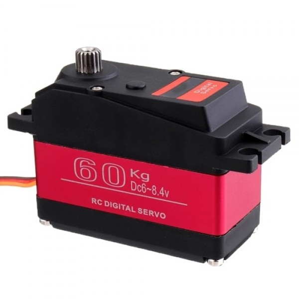 60KG Digital Servo Metal Gear Servo 180° Large Torque Replacement for 1/5 Redcat HPI Baja 5B SS RC Servo Car Compatible SAVOX-02