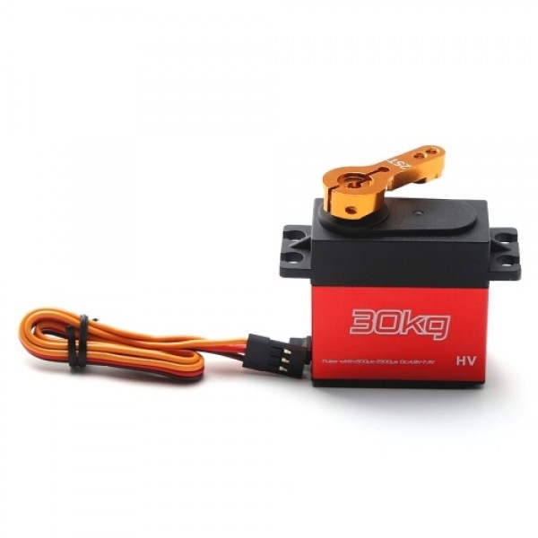 30KG Digital Servo Metal Gear Servo Waterproof for 1/8 1/10 1/12 Scale RC Cars Robot Boat Manipulator with 25T Arm