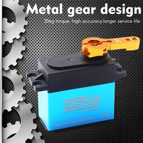 35KG Digital Servo Metal Gear Servo for RC Cars Robot Manipulator with 25T Servo Arm