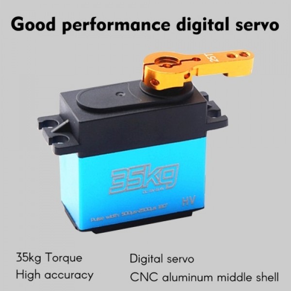 35KG Digital Servo Metal Gear Servo for RC Cars Robot Manipulator with 25T Servo Arm