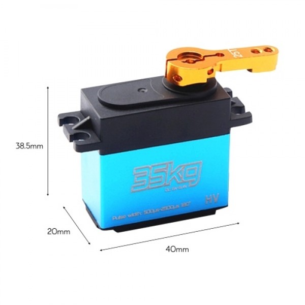 35KG Digital Servo Metal Gear Servo for RC Cars Robot Manipulator with 25T Servo Arm