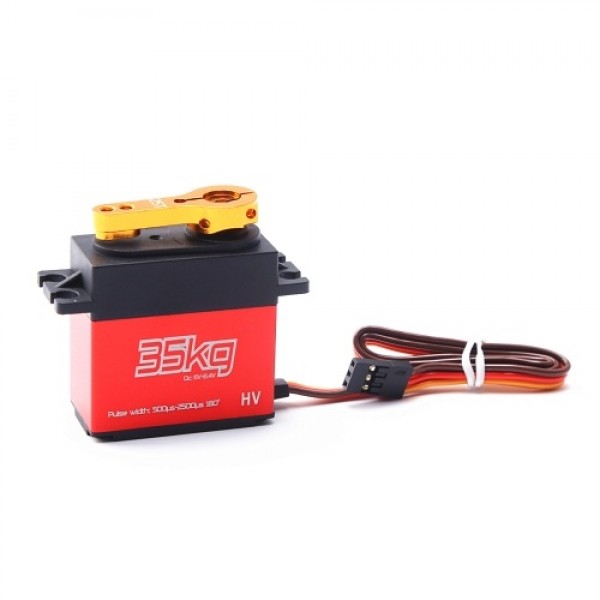 35KG Digital Servo Metal Gear Servo Waterproof for RC Cars Robot Manipulator with 25T Servo Arm