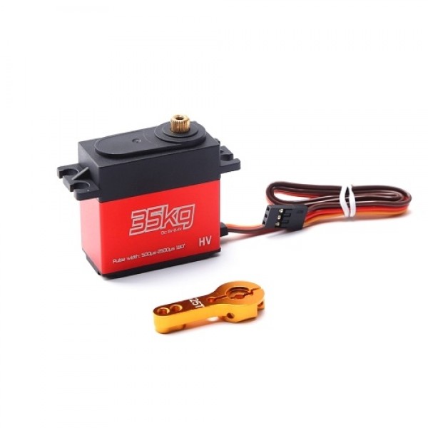 35KG Digital Servo Metal Gear Servo Waterproof for RC Cars Robot Manipulator with 25T Servo Arm