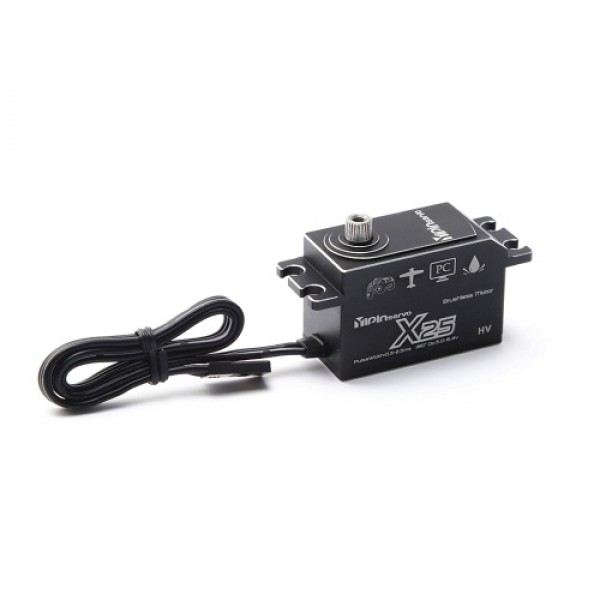 YIPINServo 25KG Digital Servo Metal Gear Servo Waterproof for 1/8 1/10 Scale RC Cars Robot Manipulator