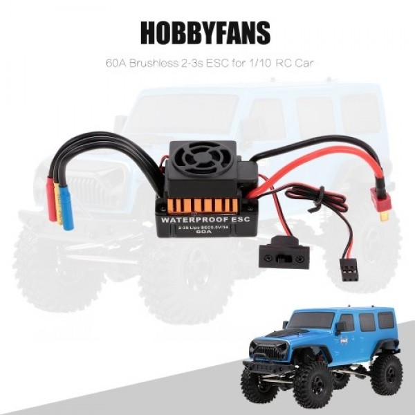 HOBBYFANS 60A Brushless 2-3s ESC with BEC