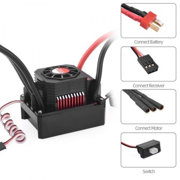 SURPASS HOBBY 120A Brushless ESC Waterproof Electric Speed Controller