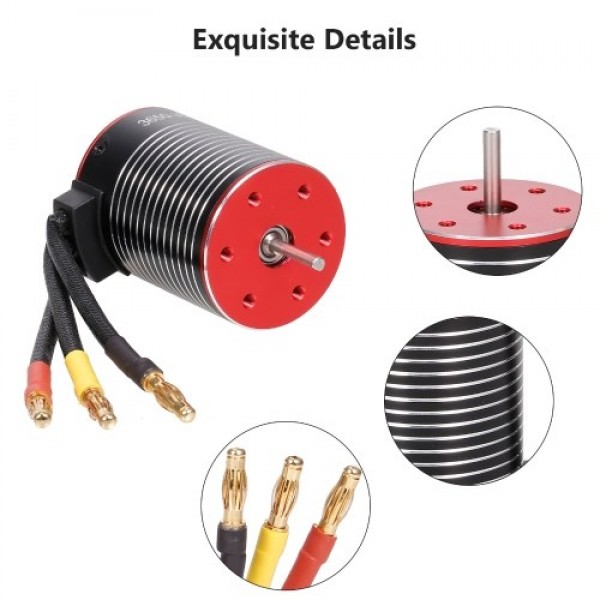 3650 4500KV Brushless Motor and Hobbywing WP-10BL60 60A ESC Waterproof Combo(type-1)