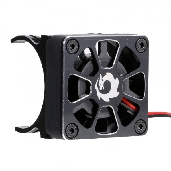 RC Motor Heatsink Cooling Fan with 2 Clamps &amp; Adapter Cable for 540 550 Series Brushed Motor