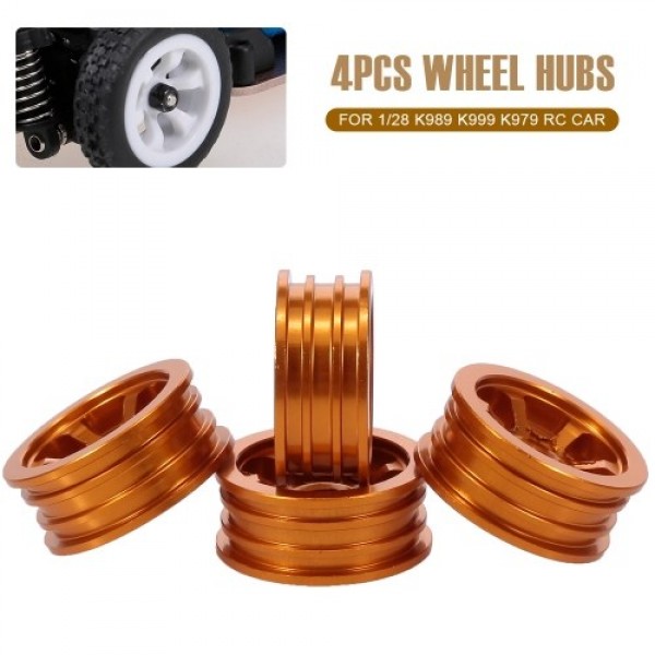 4PCS Metal Wheel Hub 1/28 RC Car Wheel Kit for WLtoys K989 K999 K979 RC Car Accessories