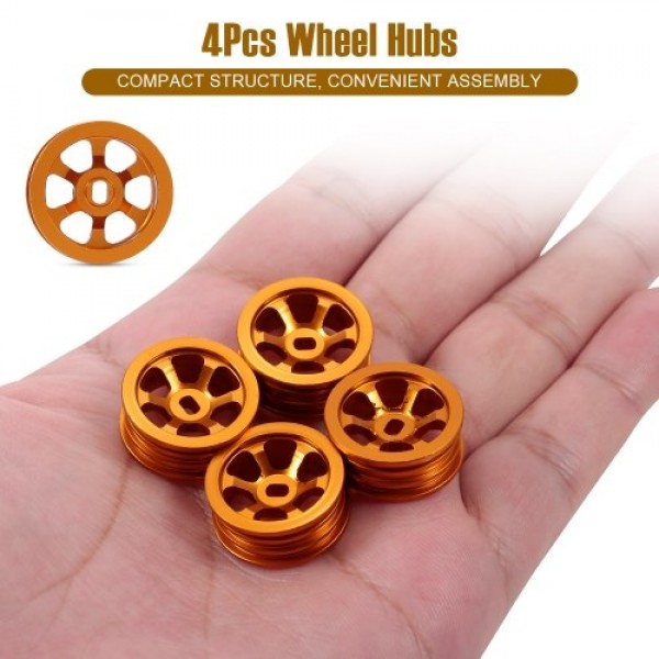 4PCS Metal Wheel Hub 1/28 RC Car Wheel Kit for WLtoys K989 K999 K979 RC Car Accessories