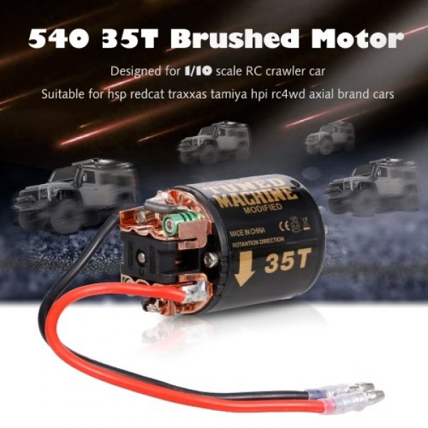 540 Brushed Motor RC Crawler Motor 35T 3-Slot Replacement for 1/10 RC Crawler Car Axial SCX10 AXI03007 90046 TRAXXAS TRX4