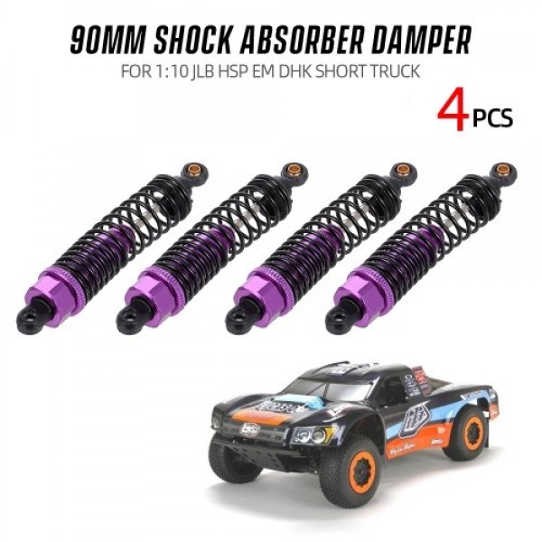 4pcs Shock Absorber Damper 90mm RC Car Parts for 1:10 JLB HSP EM DHK HPI RC Car Short Truck