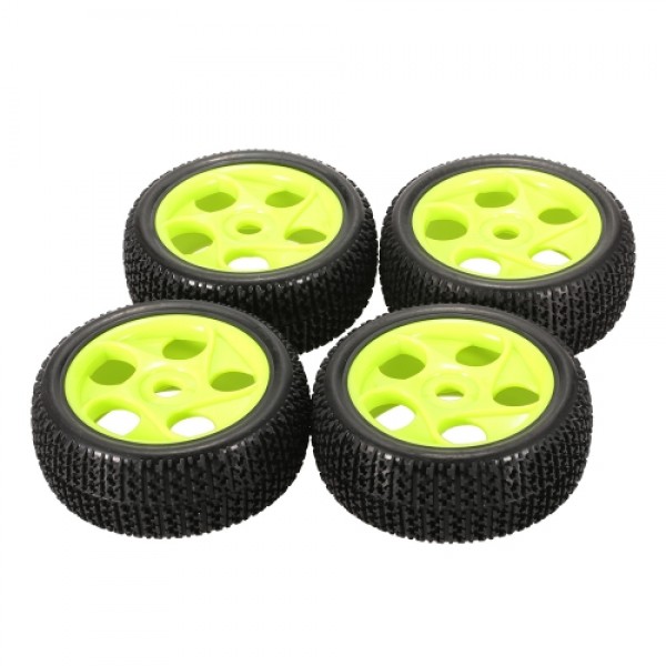 4pcs 112mm Rubber Tires 17mm Hub Hex Wheel Rim for 1/8 RC Crawler Buggy Off-Road Car Truck