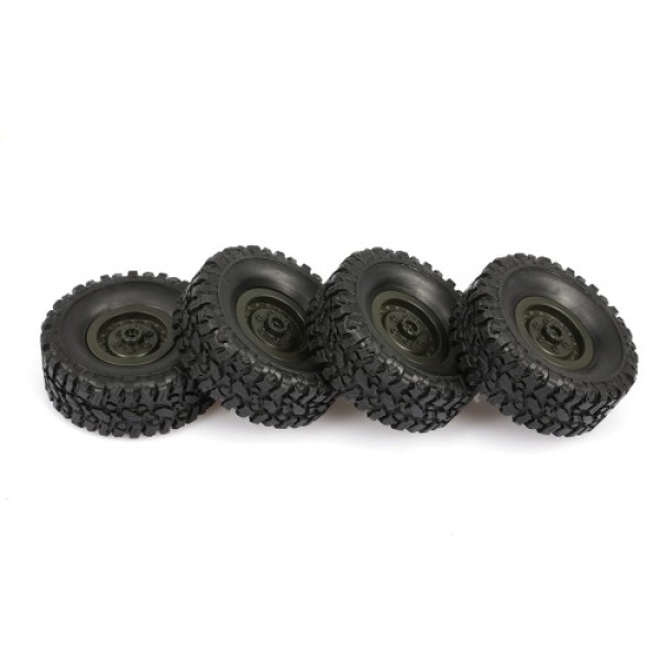 4PCS 65mm Military Truck Tire for 1/16 WPL B-14 B-24 B-16 B-36 C-14 C-24 RC Car