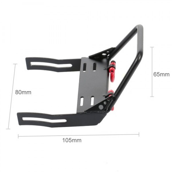 Steel Front Bumper Trapezoid Bull Bar with Shackles for 1/10 TRX-4 Rc4wd Axial SCX10 RC Crawler Car