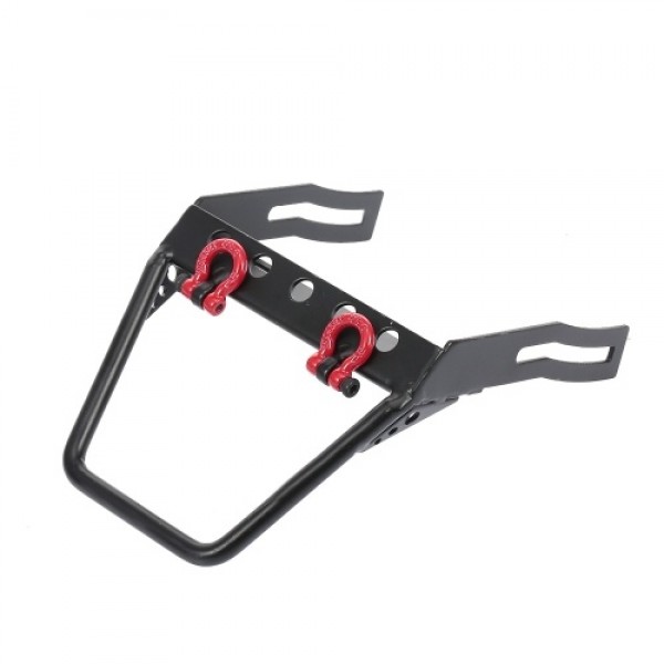 Steel Front Bumper Trapezoid Bull Bar with Shackles for 1/10 TRX-4 Rc4wd Axial SCX10 RC Crawler Car