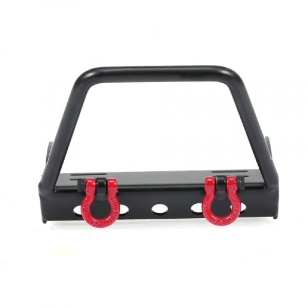 Steel Front Bumper Trapezoid Bull Bar with Shackles for 1/10 TRX-4 Rc4wd Axial SCX10 RC Crawler Car