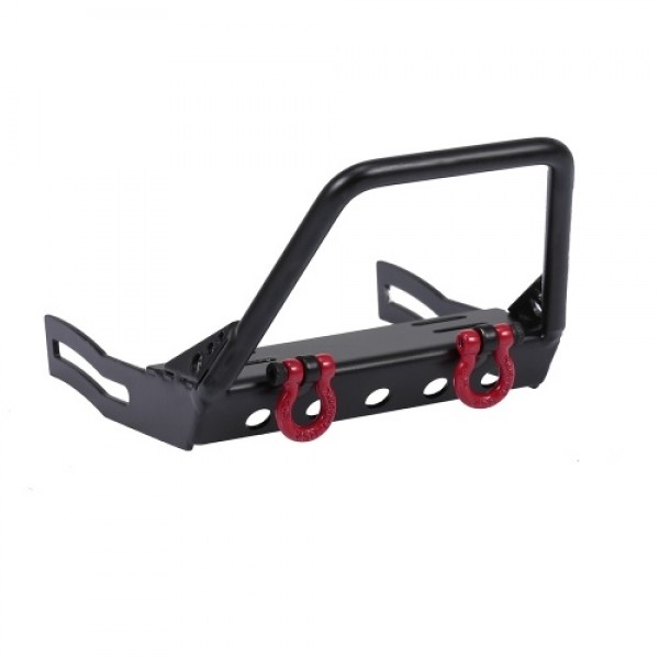 Steel Front Bumper Trapezoid Bull Bar with Shackles for 1/10 TRX-4 Rc4wd Axial SCX10 RC Crawler Car