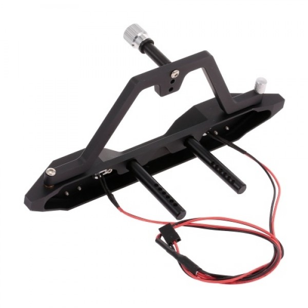 Metal Rear Bumper with Spare Tire Rack 2 LED Light for RC Crawler Car Traxxas TRX-4 Axial SCX10 &amp; SCX10 II 90046