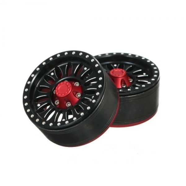 Aluminum Alloy Wheel Rim Beadlock Wheel Rims Hub 4pcs Compatible with traxxas RC4WD AXIAL hsp redcat tamiya hpi RC Car