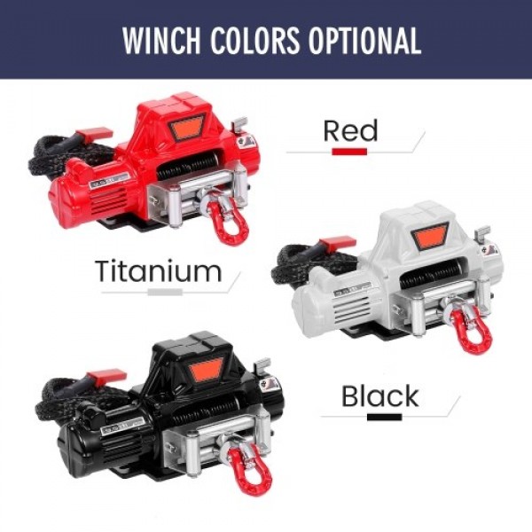 Compatible with 1/10 RC Car Automatic Winch RC Winch Wireless RC Car Decoration Simulated Accessories