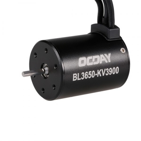 OCDAY 3650 3900KV Brushless Sensorless Motor with 60A Waterproof ESC for 1/10 RC Car Truck