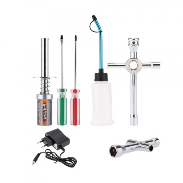 Original HSP 80141 Nitro Starter Kit Glow Plug Igniter Charger Tools Fuel Bottle for HSP RedCat Nitro Powered 1/8 1/10 RC Car