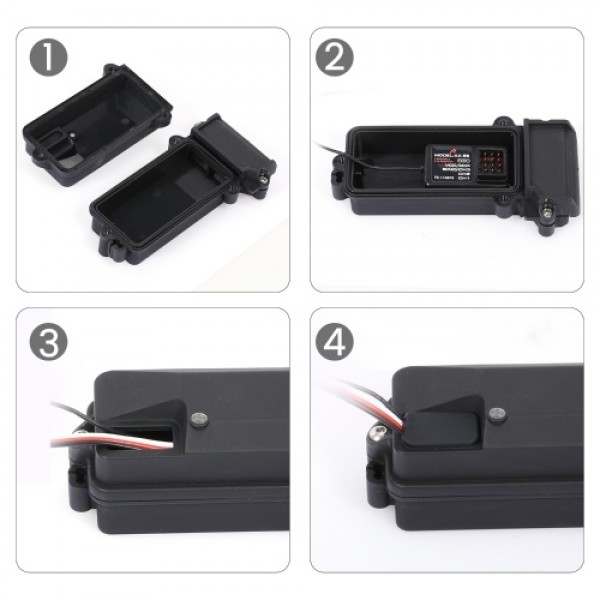 Plastic Receiver Box Waterproof Shock-proof for Traxxas TRX-4 RC Crawler Car