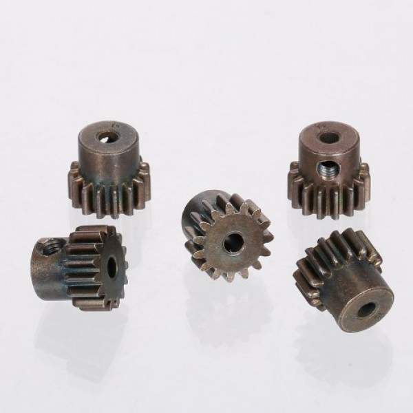 RC Car Motor Gear 45# Steel 15T 5pcs Replacement for 1/10 RC Crawler Car TRX4 RC4WD D90 D110 Axial Scx10 90046