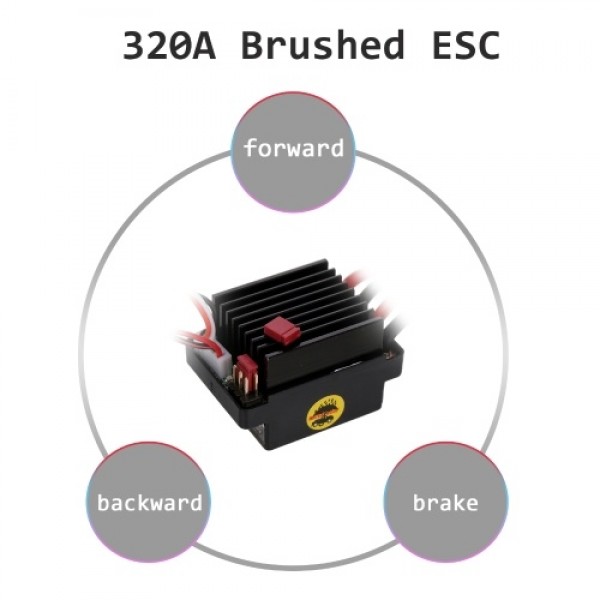 320A ESC Brushed Forward Reverse Electric Speed Controller with Brake