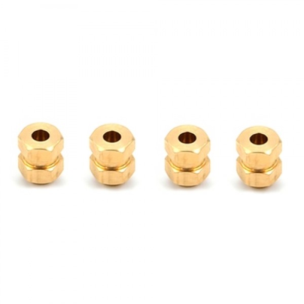 Brass Extended Hex Wheel Hubs Extended Combiner Compatible with 1/24 Axial SCX24 90081 AXI00005 C10 AXI00006 AXI00002 RC Car