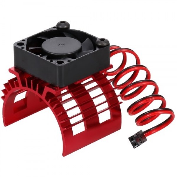 Aluminum Alloy Motor Heatsink Cover with Cooling Fan for 540 550 Brushed Motor 3650 Brushless Motor For WLtoys A959-B A979-B 144