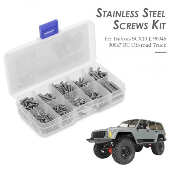 RC Screws Stainless Steel Screws Kit for Traxxas SCX10 II 90046 90047 RC Car Off-road Truck