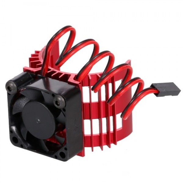 Aluminum Alloy Motor Heatsink Cover with Cooling Fan for 540 550 Brushed Motor 3650 Brushless Motor For WLtoys A959-B A979-B 144