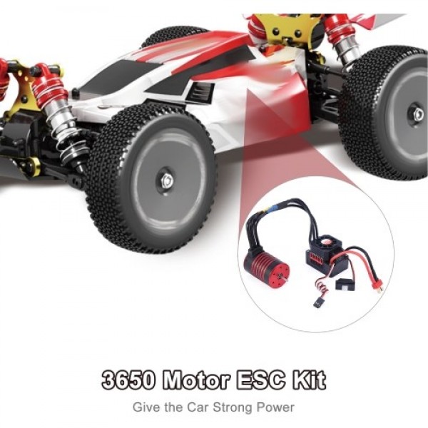 2300KV Brushless Motor and 60A ESC with Heat Sink Combo Set Waterproof Dustproof Compatible with HSP Tamiya Axial for RC 1/10 RC