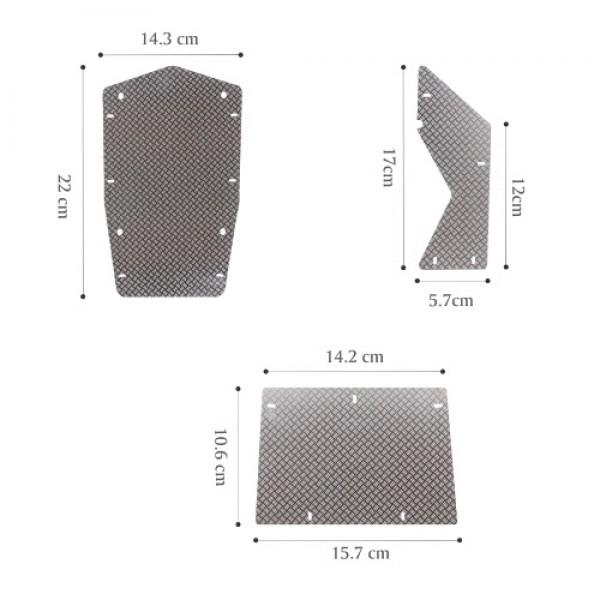 Compatible with Axial Wraith 90018 Aluminium Alloy Engine Hood Panel Roof Panel Side Panel Skid Plate RC Car Body Protector