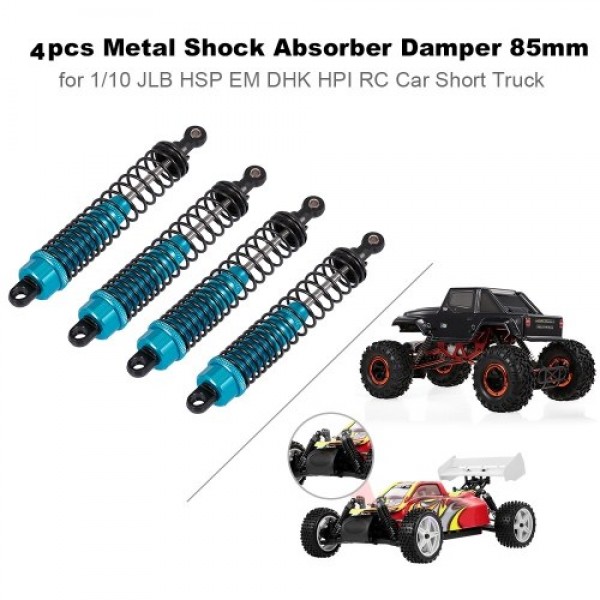 4pcs RC Car Parts Metal Shock Absorber Damper 85mm for 1/10 JLB HSP EM DHK HPI RC Car Short Truck