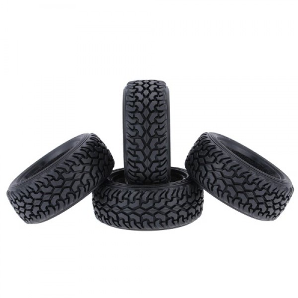 4Pcs/Set 1/10 Grain Run Flat Rally Car Tyre for Traxxas HSP Tamiya HPI Kyosho RC Rally Model Car