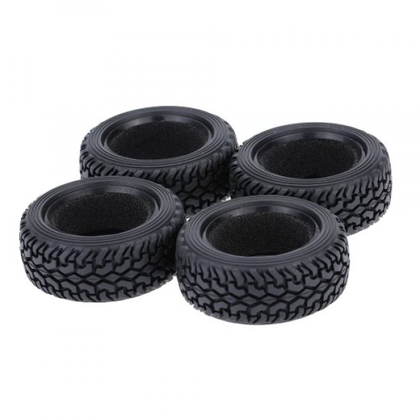 4Pcs/Set 1/10 Grain Run Flat Rally Car Tyre for Traxxas HSP Tamiya HPI Kyosho RC Rally Model Car