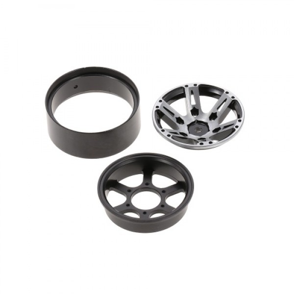 4pcs 1.9 inch Wheel Hub Beadlock Wheel Rim for 1:10 RC Rock Crawler Axial SCX10 90046 D90 TRX-4 RC Car