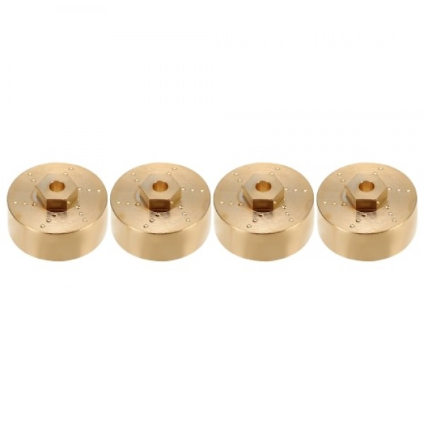 4PCS 6MM Widen Wheel Hub Set Brass Wheel Hub Weights Counterweights Front Rear Wheel Axle Drive Shaft Joint for 1/24 Axial SCX24