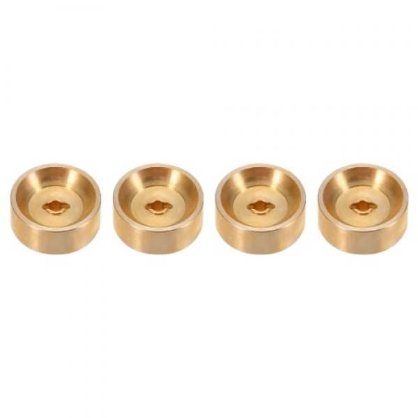 4PCS 6MM Widen Wheel Hub Set Brass Wheel Hub Weights Counterweights Front Rear Wheel Axle Drive Shaft Joint for 1/24 Axial SCX24