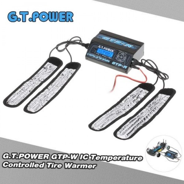 G.T.POWER GTP-W IC Temperature Controlled Tire Warmer Strip Heater with LCD Display for 1/10 Size Touring Car Pre-heat Rubber Ti