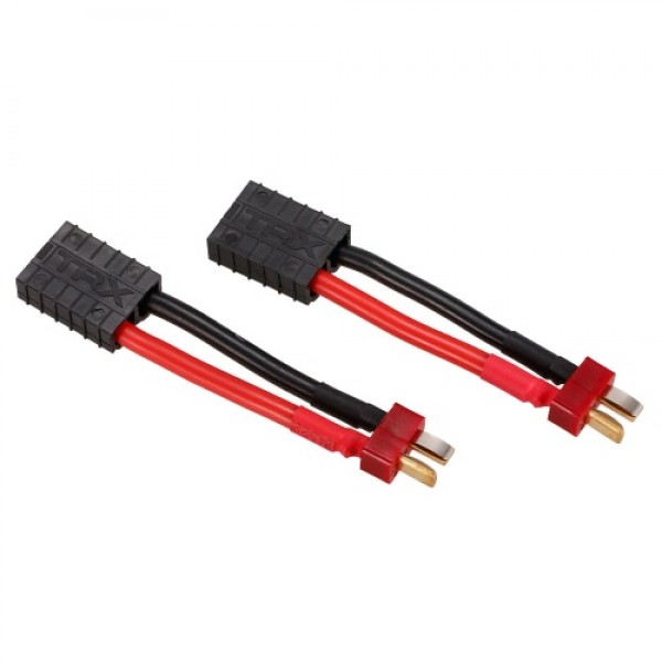 2pcs Female Connector to Male Deans T-Type Plug Ultra Adapter Wire Harness for Traxxas RC Car