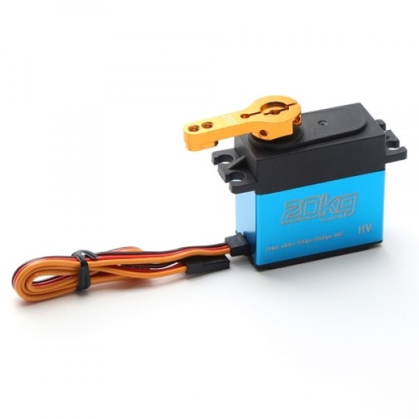 20KG Digital Servo Metal Gear Servo for 1/8 1/10 1/12 Scale RC Cars Robot Boat Manipulator with 25T Arm