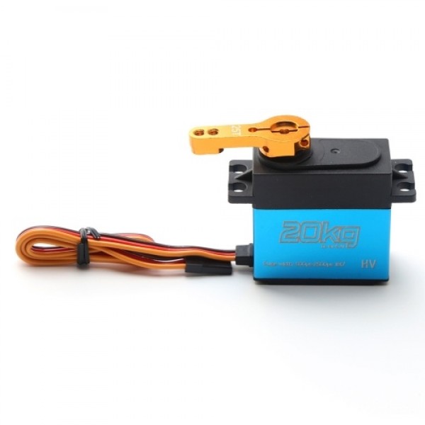 20KG Digital Servo Metal Gear Servo for 1/8 1/10 1/12 Scale RC Cars Robot Boat Manipulator with 25T Arm