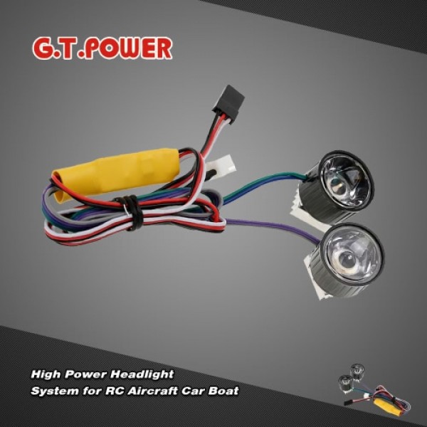 G.T.POWER High Power Headlight System for RC Aircraft Car Boat